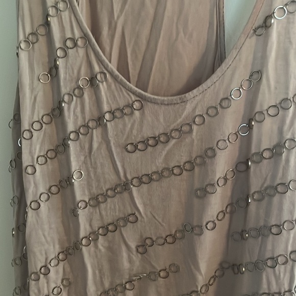 Cute detailed silky tank dusty gray/purple - Picture 2 of 3